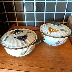 2 Imari Covered Ceramic Dishes.